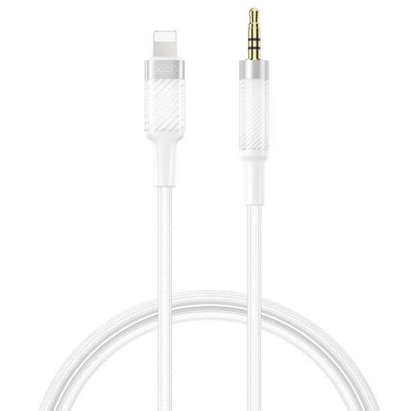 XO audio kábel NB-R279A Lightning - jack 3,5mm 1,0m biely