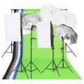 vidaXL Fotografické vybavenie s osvetlením, pozadím a reflektorom