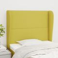 vidaXL Čelo postele so záhybmi zelené 103x23x118/128 cm látka