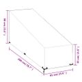 vidaXL Kryt na lehátko 12 očiek 200x65x35/60 cm polyetylén