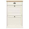 vidaXL Skrinka na topánky VIGO 60x35x96 cm biela masívna borovica
