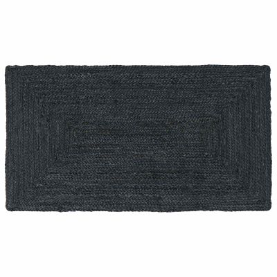 vidaXL Kusové koberce Obdĺžnikový Tmavosivá 60 x 110 cm Juta