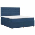 vidaXL Posteľ boxspring s matracom Modrá 140 x 190 cm Látka
