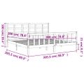 vidaXL Posteľný rám s čelom medovo-hnedý 200x200 cm masívne drevo
