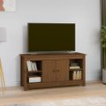 vidaXL TV skrinka medovo-hnedá 103x36,5x52 cm masívna borovica