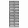 vidaXL CD Skrinka 2 ks Sivý Sonoma 33 x 23,5 x 175 cm Kompozitné drevo