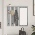 vidaXL Vešiak na stenu Nástenná montáž Sivý dub sonoma 84 x 10 x 80 cm