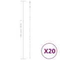 vidaXL Svetlá meteor 20 ks 50 cm modré 720 LED vnútorné vonkajšie