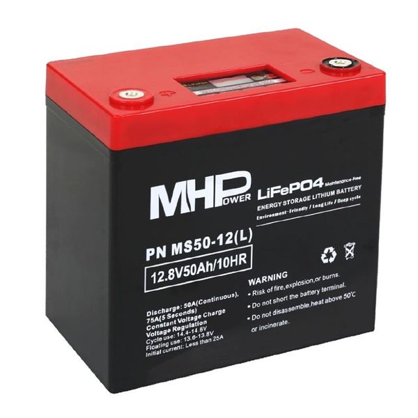 Batéria LiFePO4 12,8V 50Ah MHPower MS50-12(L) LC5-M8