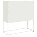 vidaXL Komoda biela 100,5x39x107 cm oceľ valcovaná za studena