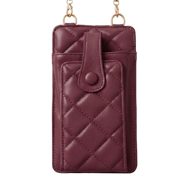 Quilted phone bag 19*10,5*2cm red