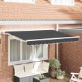 vidaXL Rám markízy Antracitová 250 x 200 cm Polyester s PU povrchom