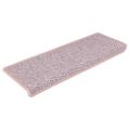 vidaXL Samolepiace nášľapy na schody sisal 30 ks 65x21x4 cm ružová