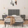 vidaXL Nástenné čelo postele sivé 106x3x63 cm masívna borovica