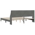 vidaXL Rám postele s čelnou doskou Tmavo šedá 180 x 200 cm Zamat