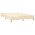 vidaXL Posteľný rám boxspring s matracom krémový 140x200 cm látka