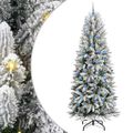 vidaXL Umelý vianočný stromček Biela 240 cm PVC a plast a oceľ a PE