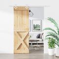 vidaXL Posuvné dvere 70 x 210 cm Masívne borovicové drevo (neupravené)