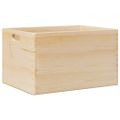 VidaXL Drevená škatuľka s rúčkami 40x30x23 cm masívna borovica