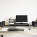 vidaXL Stojan na monitor s organizérom na stôl, čierny dub, intenzívne drevo