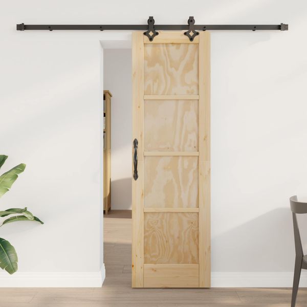 vidaXL Posuvné dvere ORKDAL Prírodná 61 x 198,5 cm Borovicový masív