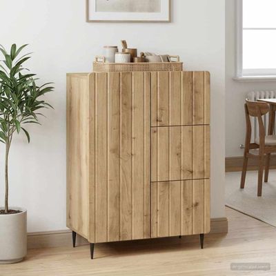 vidaXL Servírovacia skriňa Dub artisan 66 x 34,5 x 91,5 cm