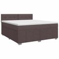 vidaXL Posteľ boxspring s matracom Tmavohnedá 140 x 190 cm Látka