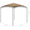 vidaXL Altánok 3x3x2,65 m sivohnedý 180 g/m²