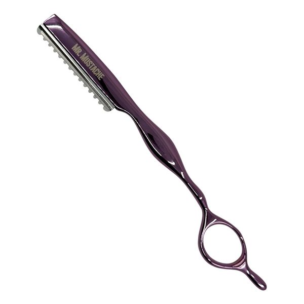 Efilačná britva na zrezávanie vlasov MR. MUSTACHE Styling razor Purple gold