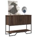 vidaXL Konzolový stolík hnedý dub 100x35x74,5 cm kompozitné drevo
