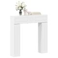 vidaXL Rám krbu Biela 102 x 18 x 100,5 cm Kompozitné drevo