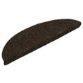 vidaXL Schodové rohože, samolepiace, 5 ks, 56x17x3 cm, tmavohnedé, polkruhové