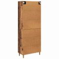 vidaXL Highboard Staré drevo 69,5 x 34 x 180 cm Kompozitné drevo