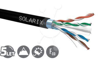 Inštalačný kábel Solarix CAT6 FTP PE Fca vonkajší 500m/cievka SXKD-6-FTP-PE