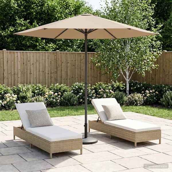 vidaXL Záhradný slnečník 230 x 230 cm Polyester Obdĺžnikový Sivohnedá
