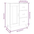 vidaXL Komoda hnedý dub 69,5x34x90 cm spracované drevo