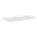 vidaXL Prídavné police 8 ks, lesklé biele 80x40x1,5 cm, drevotrieska