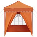 vidaXL Prístrešok na párty 195 x 195 x 245 cm Oranžová Oxfordská látka
