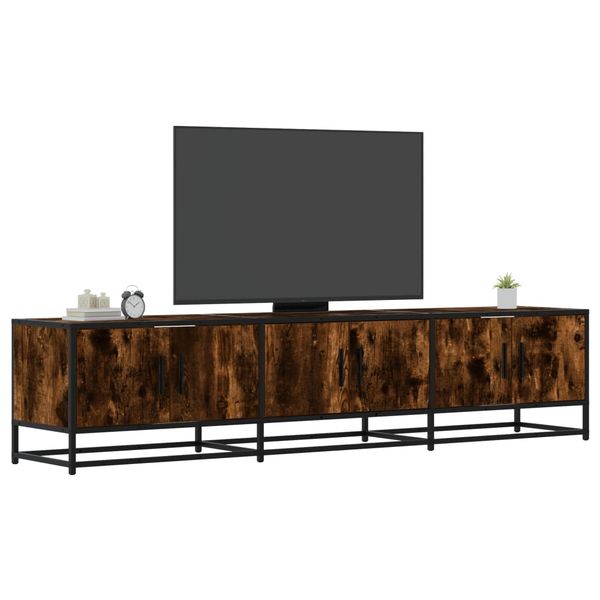 vidaXL TV skrinka dymový dub 180x35x41 cm kompozitné drevo