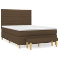 vidaXL Boxspring posteľ s matracom tmavohnedá 140x200 cm látka