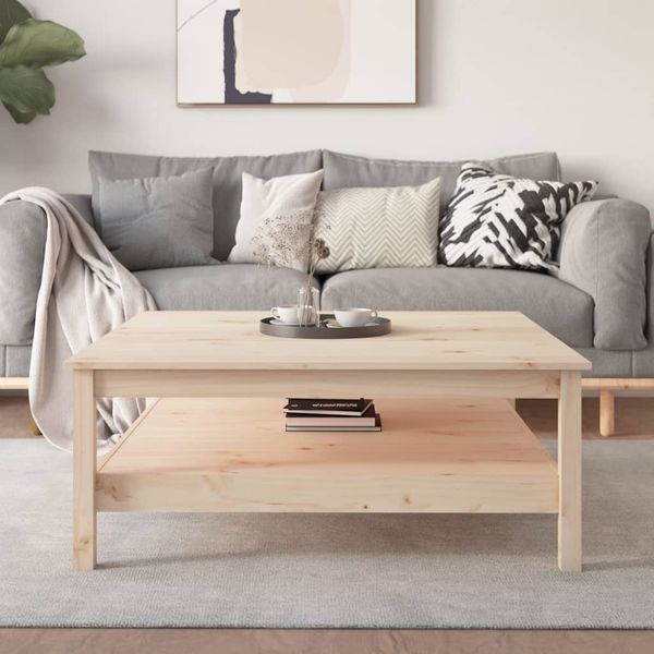 vidaXL Konferenčný stolík 100x100x40 cm masívne drevo borovica