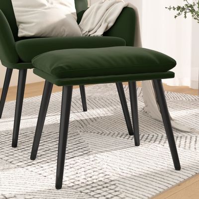 vidaXL Podnožka tmavozelená 45x29,5x35 cm zamatová