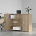 vidaXL Recepčný stôl dub sonoma 180x50x103,5 cm kompozitné drevo