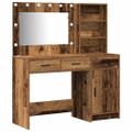 vidaXL Toaletný stolík 2 ks Hnedá 78,5 x 41 x 135 cm Kompozitné drevo