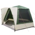 vidaXL Kempingový stan Chata Zelená 420 x 420 x 227 cm Polyester