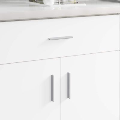 vidaXL rukoväť 12 pcs Strieborná 105.7 x 7.4 x 15.5 mm Hliník