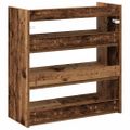 vidaXL Regál na topánky staré drevo 60x25x62 cm spracované drevo