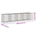 vidaXL Gabiónový kôš s krytom 450x100x100 cm pozinkované železo