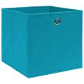 vidaXL Úložné boxy 10 ks, svetlomodré 32x32x32 cm, látka