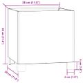 vidaXL Kvetináče s nohami hrdzavé 2 ks 30x30x30 cm korténová oceľ